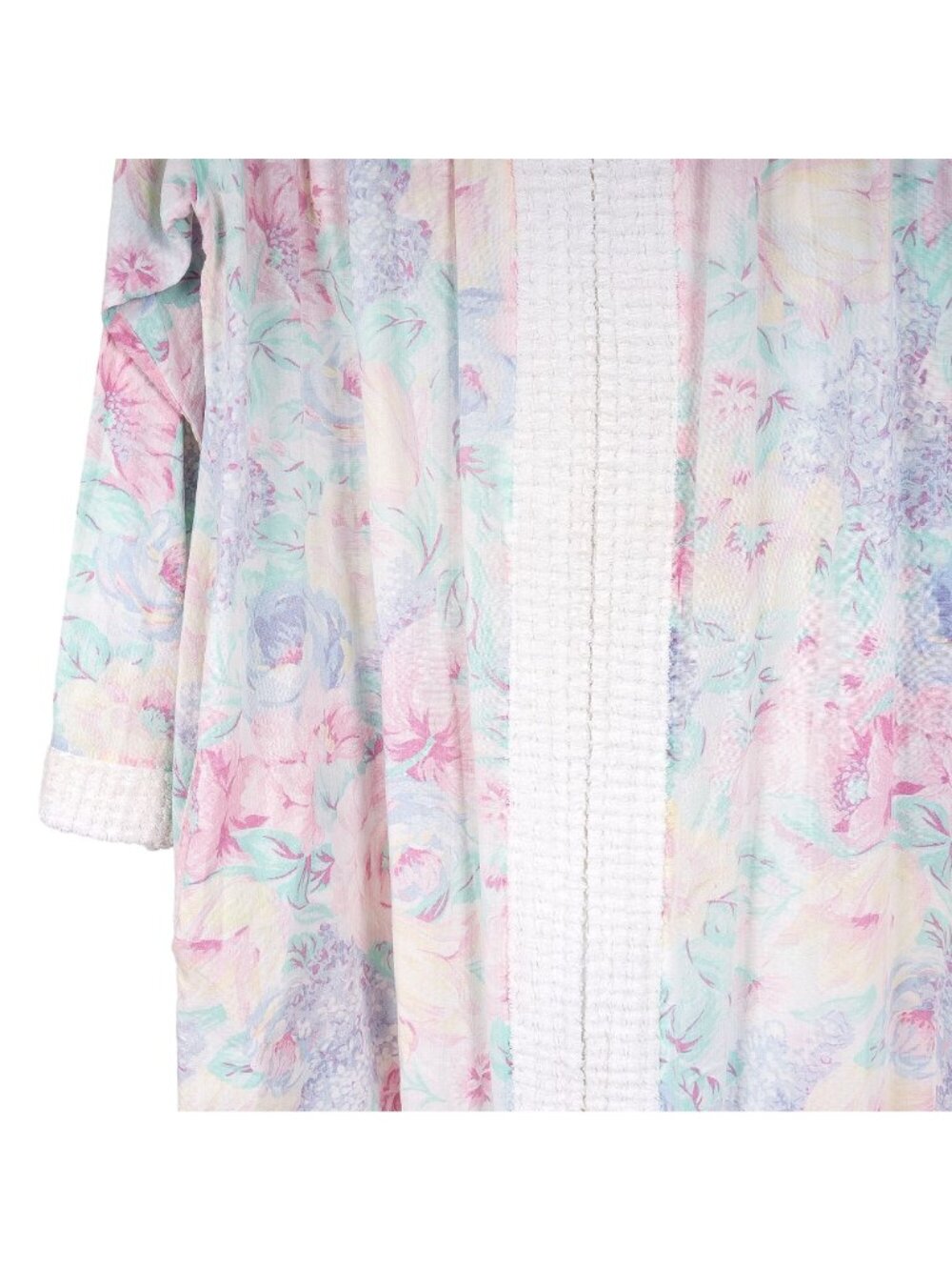 Floral VTG Robe Womens S Full Zip Grammacore Sweet USA Thin Cotton Herbcraft - Picture 3 of 7